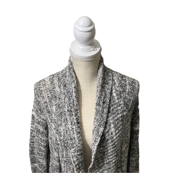 Urban Outfitters BDG Black & White Open-Front Asymmetric Hem Shrug Cardigan Sm - Picture 1 of 10